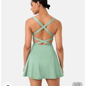 Halara Light Green Cross-back Ballet Dress